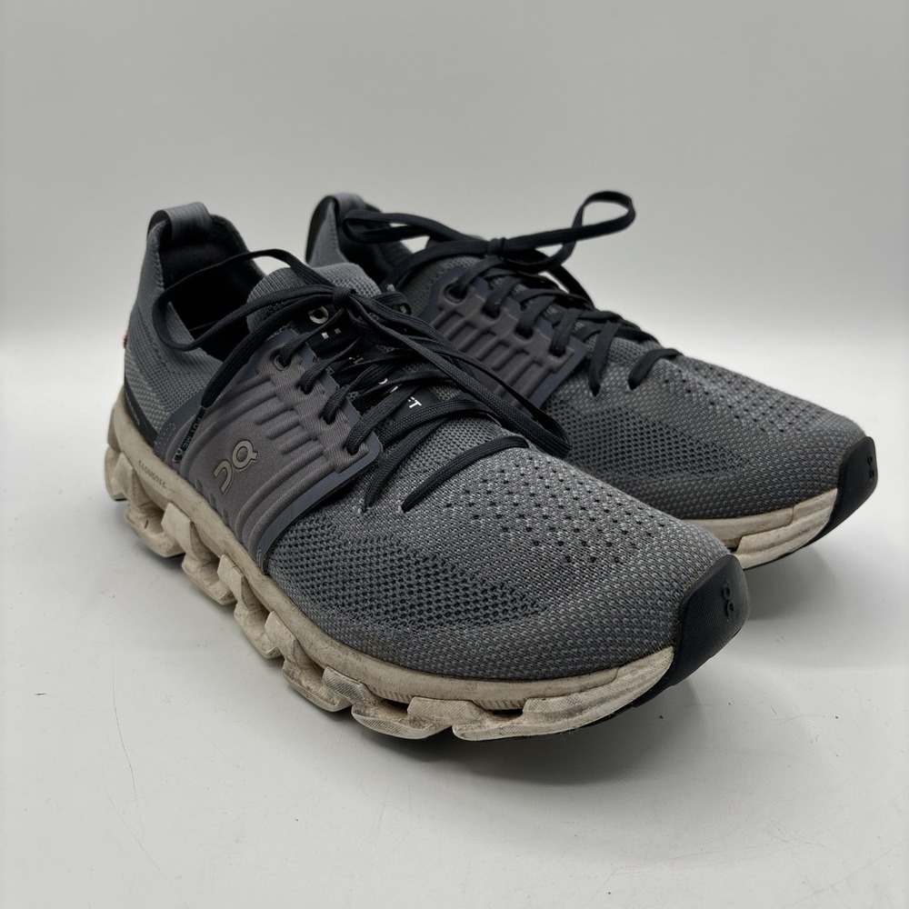 On Cloudswift 3 Sneaker Women's Sz 8.5 Metal White Blue 3WD10451199 Running Shoe